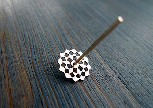 Handmade Mashrabiya Dreidel. Sterling Silver Unique Dreidel. Home Styling Gift. Metal Craft. Fine Art Judaica. Home Decor Ornament.