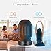 Ceramic Portable Space Heater Fan, Chuntianli Mini Electric Oscillating Heater 600W, 2 Mode Fast Heating, Auto Shut, Safe Tip-Over, Overheat Protection-For Office Desk Home Indoor Use, Black