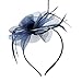 Acecharming Fascinators Hat Flower Sinamay Feather Headband Cocktail Tea Party Headwear Hat Girls and Women