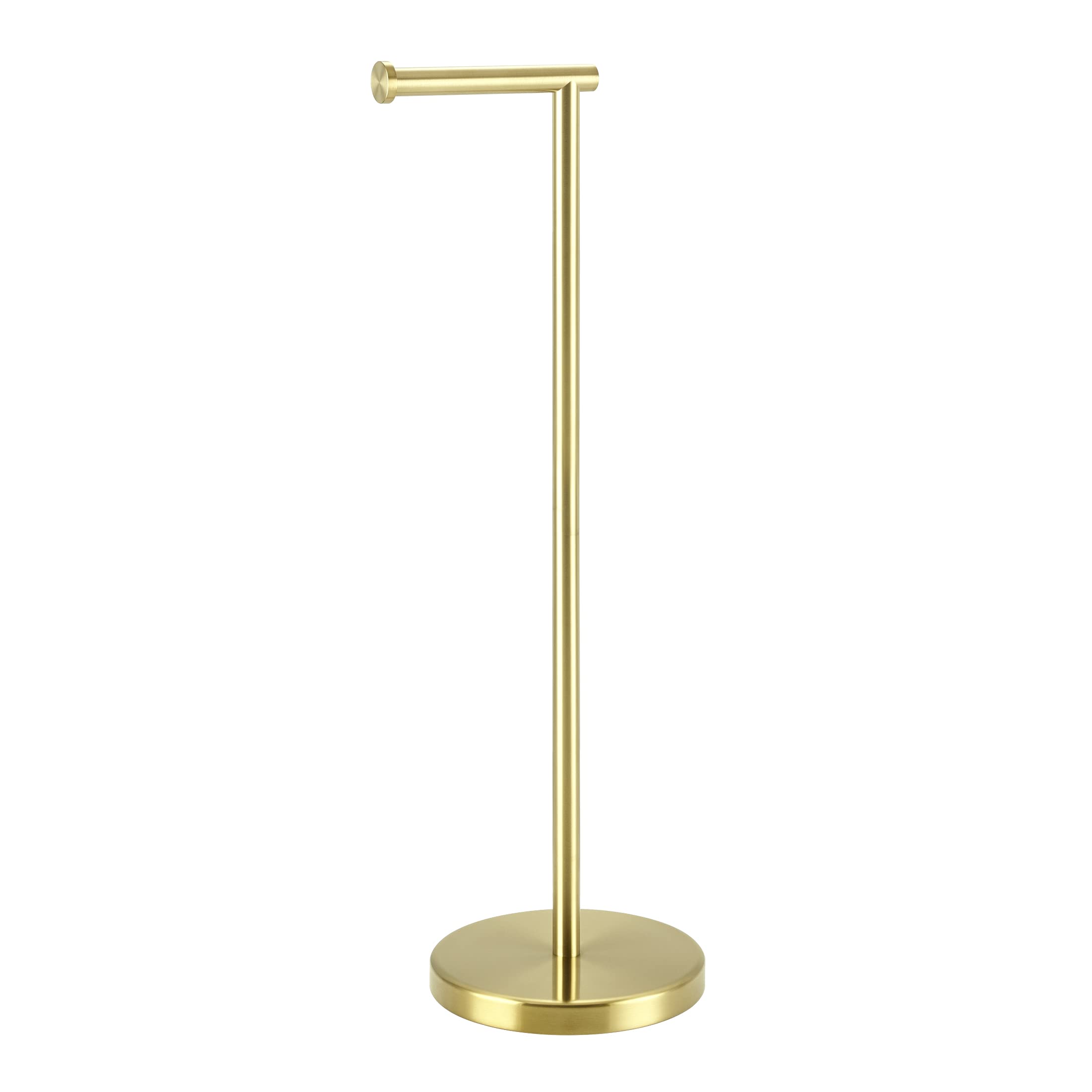 Photo 1 of KES Gold Toilet Paper Holder Stand 26" H (Taller Version), Free Standing Toilet Paper Roll Holder with Weighted Base for Bathroom, Rustproof SUS304 Stainless Steel Brushed Gold, BPH283S66-BZ