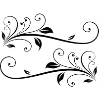 ELKS Unique Design Huge Pair of Swirl Scroll for Horse Float Sticker #10, Purple, 6 in, Die Cut Vinyl Decal, for Windows, Cars, Trucks, Toolbox, Laptops, MacBook-virtually Any Hard Smooth Surface