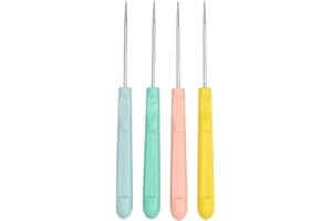 SHINEOFI 4pcs Cookie Scribe Tool Sugar Stir Needles for Baking Cake and Biscuit Decoration with Anti-Skid