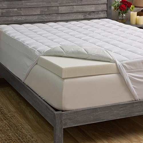 Grande Hotel Collection 3-inch Memory Foam and 1.5-inch Fiber Mattress Topper, FULL