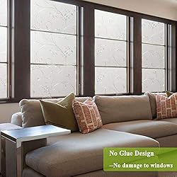 Mikomer Privacy Window Film Etched Flowers Static
