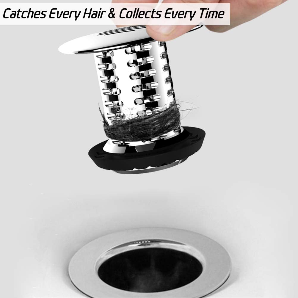 Tub Drain Hair Catcher, Upgraded Bathtub Shower Combo Drain Protector Hair Strainer Snare Trap, Match Standard Drain Sizes from 1.46 to 1.79 Inches, Catch Hair Easily and Fast Water, Anti-Rust, 1 pc: Home & Kitchen