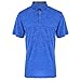 Mens Polo Shirts Quick Dry Tennis Golf T Tops Slim Fit Short, Blue, Size Small