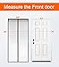 Magnetic Screen Door Mesh Curtain and Full Frame Velcro-Magnet Door Curtain,Fit Doors Up to 34