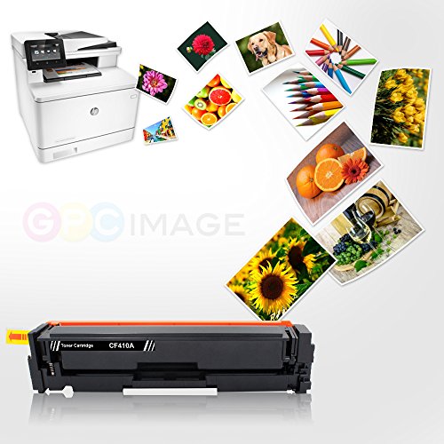GPC Image Compatible Toner Cartridge replacement for HP 410A CF410A CF411A CF412A CF413A to use with Color LaserJet Pro MFP M477fdw M477fdn M477fnw Pro M452dn M452nw M452dw Printer Toner (4 Pack)