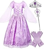 Girls Rapunzel Deluxe Princess Party Dress Costume