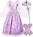 Girls Rapunzel Deluxe Princess Party Dress Costume