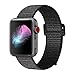 HILIMNY Compatible for Apple Watch Band 44mm, Soft Nylon Sport Loop, with Hook and Loop Fastener, Band Compatible for iwatch Series 4 (44mm, Black)