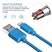 Quntis iPhone Charger Lightning Cable, 3Pack 6.5FT Lightning to USB A Cable Cord MFi Certified Compatible with iPhone Xs Max XR X 8 Plus 7 Plus 6 Plus 5s SE iPad Pro iPod Airpods and More, Blue