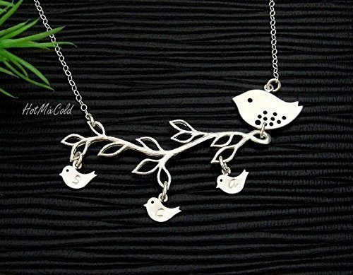 baby initial necklace for mom