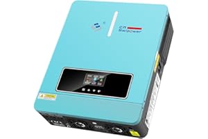 Xijia 3600VA MPPT Hybrid Inverter 3600W Pure Sine Wave Power Inverter with 120A MPPT Solar Charger DC24V to AC110V 60HZ Solar Converter for Home Use，Off-Grid Cabin,Max PV 4200W DC60-500V