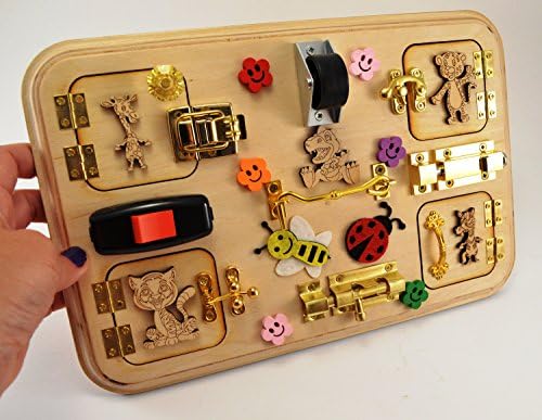 Travel busy board Sensory board Busy board Toy for travel Activity board Baby gifts Montessori toys Christmas in july July 4th Gift 1st