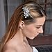EVER FAITH Bridal Hair Accessories for Bride White Marquise Shape Austrian Crystal Lots Wedding Side Comb