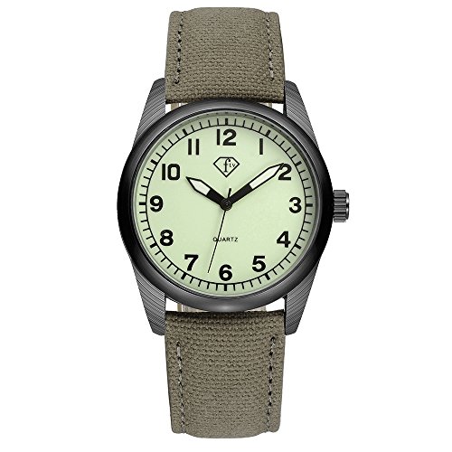 Men luxury luminous quartz watch men s casual canvas fa…
