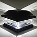iGlow 1 Pack Black Outdoor Garden 6 x 6 Solar SMD LED Post Deck Cap Square Fence Light Landscape PVC Vinyl Wood Bronze