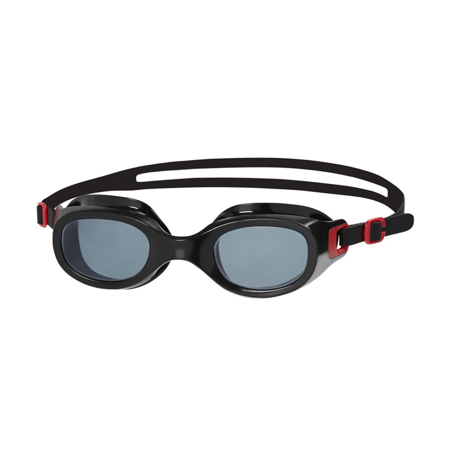 Speedo Unisex-Adult Futura Classic Swimming Goggles | Anti-fog | Anti-leak Goggles, Lava Red/Smoke, One Size