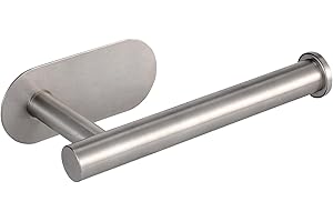 Toilet Paper Holder Self Adhesive, Eolax Toilet Roll Holder no Drilling for Bathroom Washroom, Tissue Roll Holders Wall Mount, 304 Stainless Steel (Brushed Nickel)
