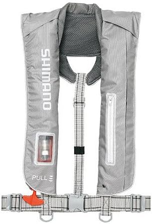 Amazon シマノ ラフトエアジャケット 膨張式救命具 Vf 051k シルバー シマノ Shimano ライフジャケット フローティングベスト