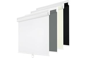 Changshade Cordless Roller Shades Blackout Blinds for Indoor Windows,Pull Down Darkening Roller Shade with UV Protection and Thermal Window Shades for Home and Office(36" W x 72" H,White)
