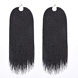 Refined Hair 18inch 30stands/pack Senegalese Twist Crochet Braids 5 colors Avaliable for balc women High temperature Fiber Synthetic Braiding Hair extensions