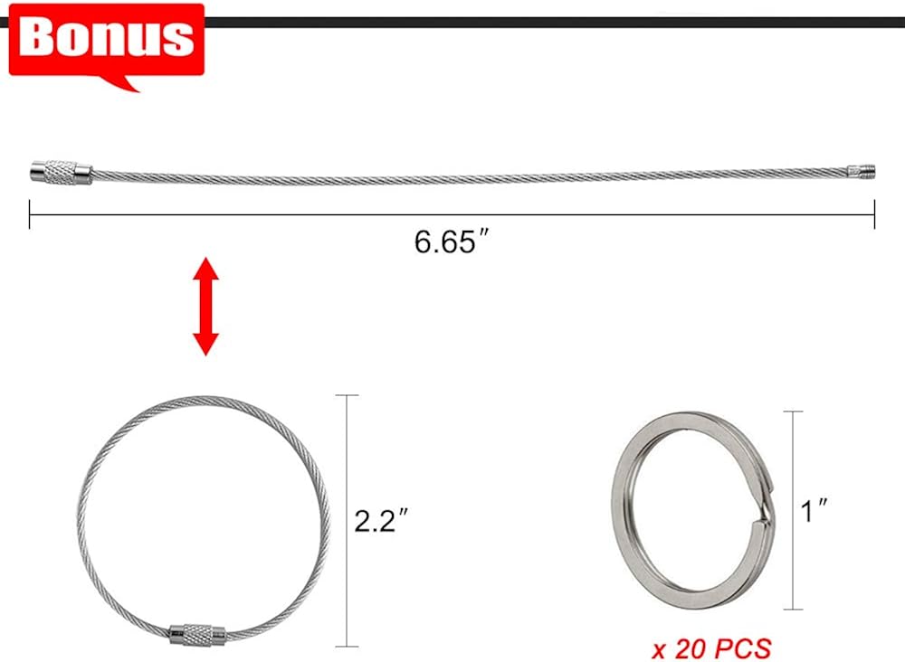 STURME 20pcs 2.7" Carabiner Clip Durable Carabeaner Hooks Small Carabiner D Clip : Sports & Outdoors