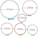 ZesGood 6 Pieces Embroidery Hoops Cross Stitch Hoop Embroidery Circle Set for DIY Art Craft, Plastic, 6 Different Size