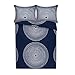 Marimekko 221437 Fokus Comforter Set, Navy, Full/Queen
