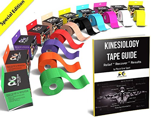 Kinesiology tape (2 pack or 1 pack) physix gear sport, …