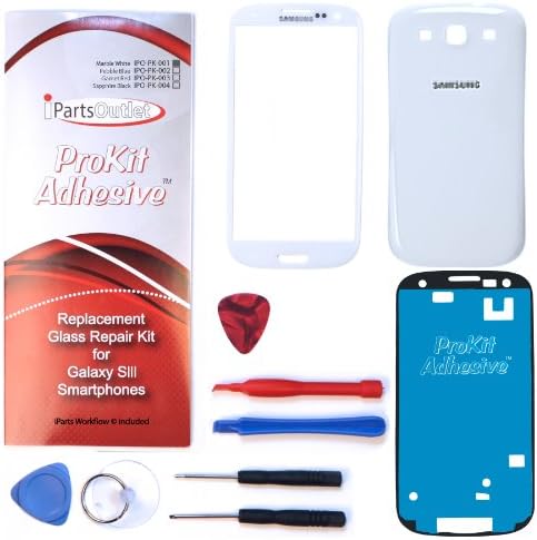 S3 ProKit conversion Replacement Screen Glass Lens color conversion Kit S3 i9300 I747 T999 i535 (Marble White) s3 prokit adhesive