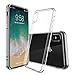 Shamo's iPhone X Case Clear Shock Absorption TPU Rubber Gel Transparent with Smudge-Free Technology (Clear)
