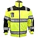 KwikSafety (Charlotte, NC) ENFORCER | Class 3 Safety Bomber Jacket | High Visibility ANSI Compliant OSHA | Detachable Chest iPocket Foldable Hoodie Thermal Lining Construction Work Wear | X-Large