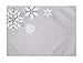 Comfy Hour 13"x18" Silver Snowflake Placemat