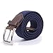 Gelante Canvas Elastic Fabric Woven Stretch Multicolored Braided Belts 2041-NavyBlue-M