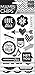me & my BIG ideas Pocket Pages Chipboard Stickers, Hey You, Black/White