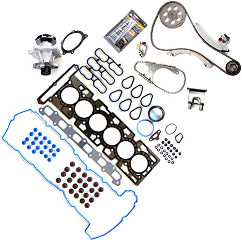 LSAILON TK10428D HS26214PT-1 WP-9234 Engine Timing Chain Kits Water Pump Head Gasket Sets Compatible with 2002-2005 Buick Chevrolet GMC Isuzu Oldsmobile Saab