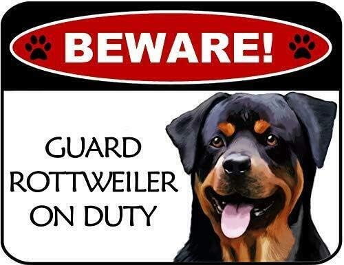 beware of dog sign rottweiler