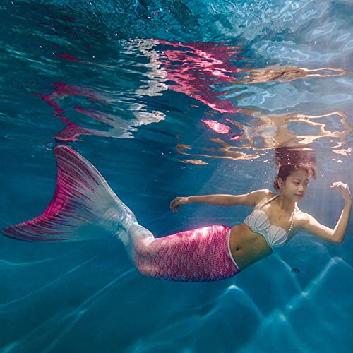 Dunnomart Mermaid Tail Monofin Swimmable Swimsuit Adult Women Halloween Party Swimwear Bikini