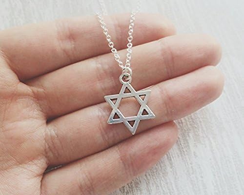 Silver Little Star of David Necklace, Wedding Necklace, Bridesmaids Necklaces,Women Necklace
