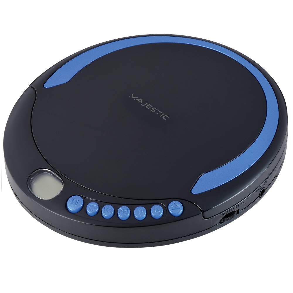 New Majestic dm-1550 Portable CD Player Black, Blue – CD DRIVE (MP3, WMA, LCD, Rotary, 3.5 mm, Battery, 220 – 230)