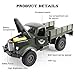 RC Military Truck -Flyglobal 1:16 4WD Off-Road Crawler Army Car, Radio Control RC Truck- 2.4Ghz Remote Control Toy RTR Car Vehicle with Rechargeable Batteries Great Gift for Kids Boys Adults Green