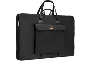 Nicpro Art Portfolio Bag 20 x 26 Inches Waterproof Nylon Artist Carrying Bag Soft Sided with Strap,Storage for Artwork Sketch