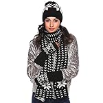 Zeagoo Women Warm Knitted Shawl Wrap Neck Stole Long Scarf Hat Gloves Set Zeagoo Women Warm Knitted Shawl Wrap Neck Stole Long Scarf Hat Gloves Set