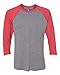 Next Level Unisex Triblend 3/4-Sleeve Raglan M VIN RED/ PR HTHR