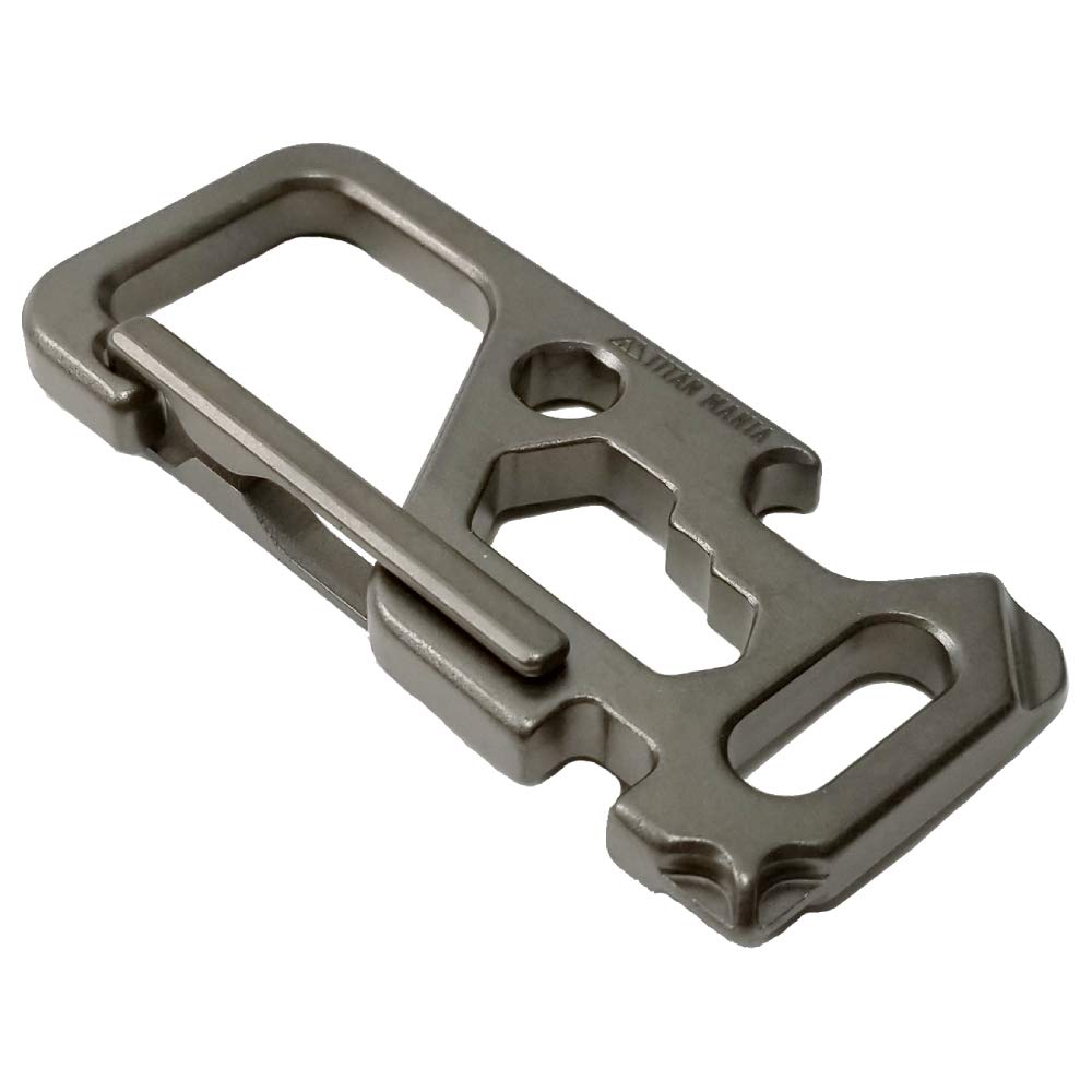 TITAN MANIA Titanium Key Carabiner, Keychain, Key Clip, Bottle Opener ...