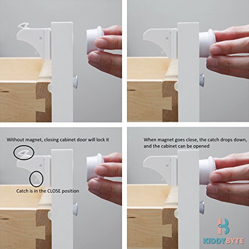 Magnetic Child Safety Cabinet Locks - 20 Lock + 3 Key for Baby Proofing Cabinets, Drawers and Locking Cupboard, Easy Install for Toddler and Childproof with Adhesive Latch, No Tools or Drill - Thumbnail 7