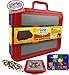 Matty's Toy Stop Brik-Kase Travel, Building, Storage & Organizer Container Case with Building Plate Lid (Holds Approx 2000pcs) - Compatible with All Major Brands (Blue, Red & Gray)
