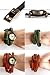 AMPM24 Vintage Coffee Leather Girl Lady Women Slim Wrap Long Bracelet Quartz Watch Gift
